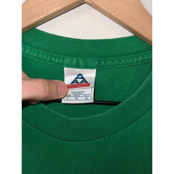 Vintage Irish Beer Drinking Team Shirt Alcohol Green Tee 2000s L Large - Picture 5 of 9